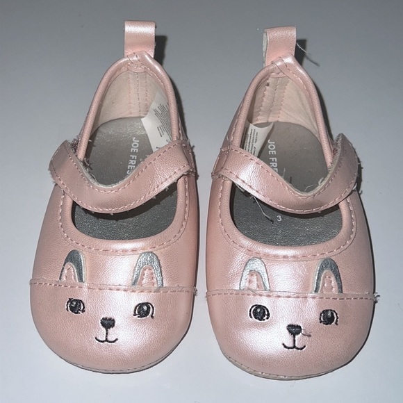 PINK Bunny Baby Shoes size 3 - Picture 3 of 11